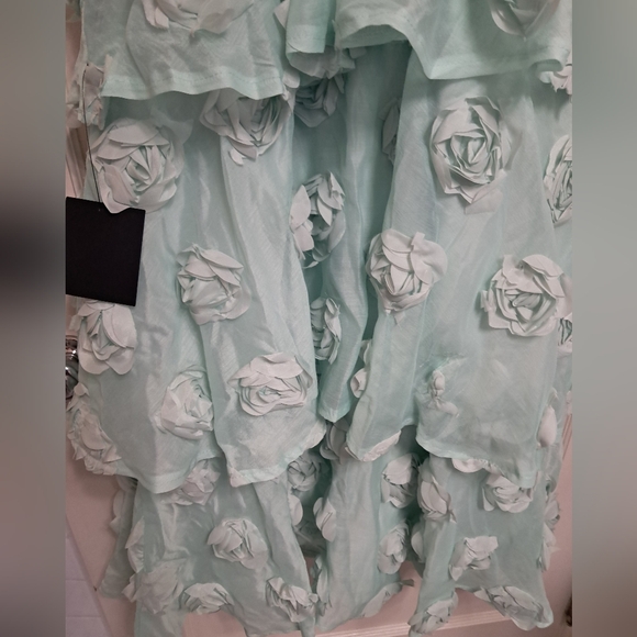 NWT Lulus Exceptional Entrance Mint Sleeveless Tier Rosette Midi Dress size Med - Picture 3 of 8